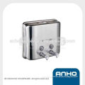 Stainless steel wall mounted two sprayer head soap dispenser